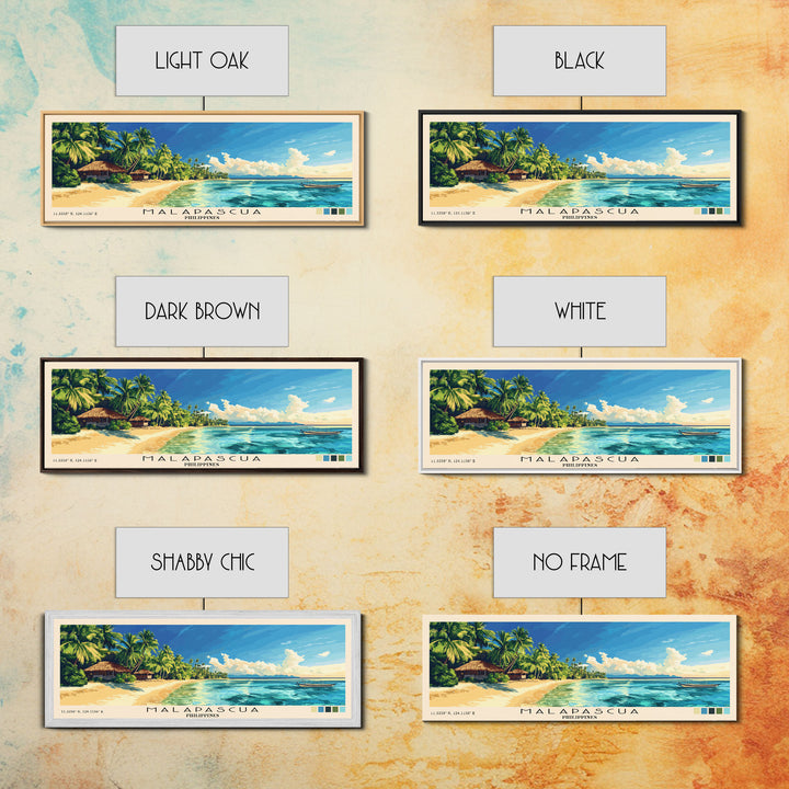 Malapascua, Philippines Panoramic Print, Vacation Gift, Philippines Wall Art, Vacation Wall Art, Vacatation Memories, Beach Decor, Beach Or Lakehouse Art
