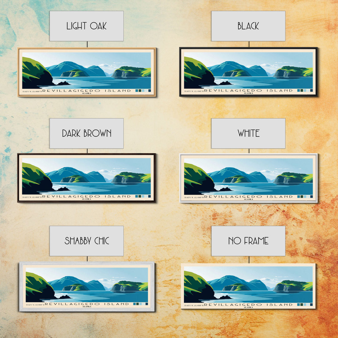 Revillagigedo Island, Alaska Panoramic Print, Vacation Gift, Alaska Wall Art, Beach Painting, Beach Decor, Large Wall Art, Wood Frame Art