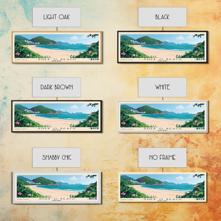 Shek O Beach, Hong Kong Panoramic Print, Vacation Gift, Hong Kong Wall Art, Beach Painting, Beach Decor, Beach Or Lakehouse Art