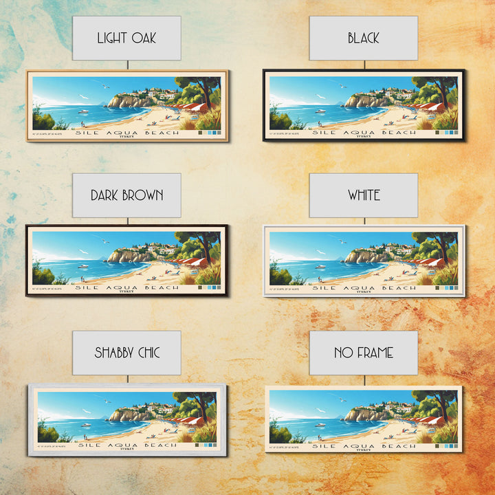 Sile Aqua Beach, Turkey Panoramic Print, Vacation Gift, Turkey Wall Art, Vacation Wall Art, Vacatation Memories, Beach Decor, Beach Or Lakehouse Art