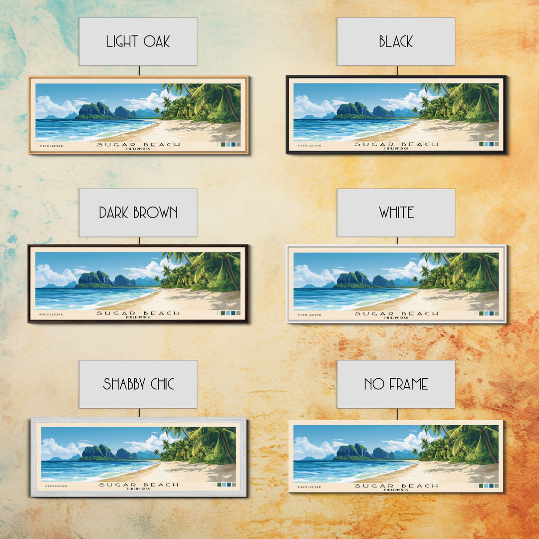 Sugar Beach, Philippines Panoramic Print, Vacation Gift, Philippines Wall Art, Vacation Wall Art, Vacatation Memories, Beach Decor, Beach Or Lakehouse Art