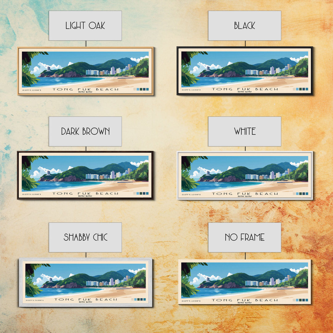 Tong Fuk Beach, Hong Kong Panoramic Print, Vacation Gift, Hong Kong Wall Art, Vacation Wall Art, Vacatation Memories, Beach Decor, Beach Or Lakehouse Art