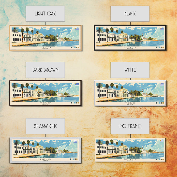 Melo, Uruguay Panoramic Canvas Print, Melo, Uruguay Painting, Uruguay Art, Melo Travel Poster, Travel Art, Vacation Gift