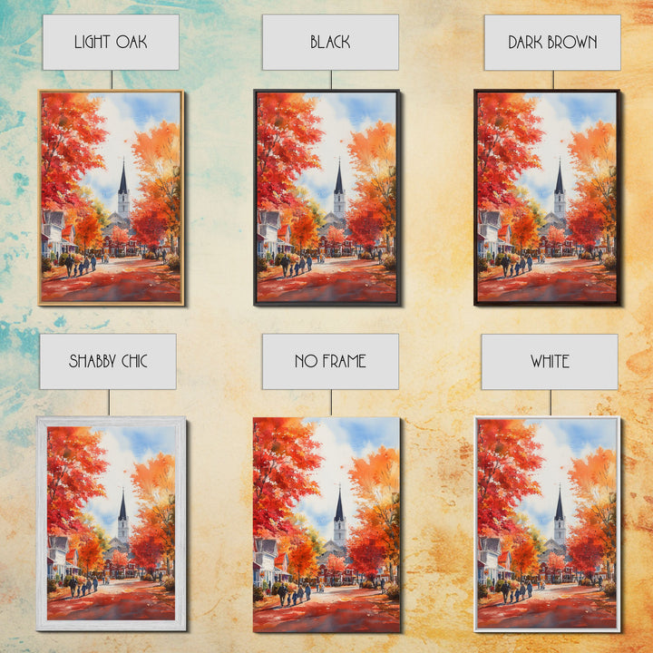 Rustic Red Barn And Tractor In Fall Landscape Framed Canvas Print Autumn Farmhouse Wall Art Seasonal Country Decor Holiday Wall Art