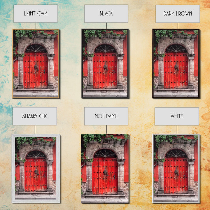 Change1 Mexican Wall Art, Framed Canvas Print, Old Town Mexico Architecture Wall Art, Framed Art