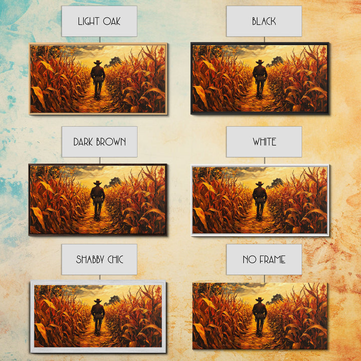 Woman in front of barn in winter landscape, Framed Canvas Print, stunning rustic wall art farmhouse decor