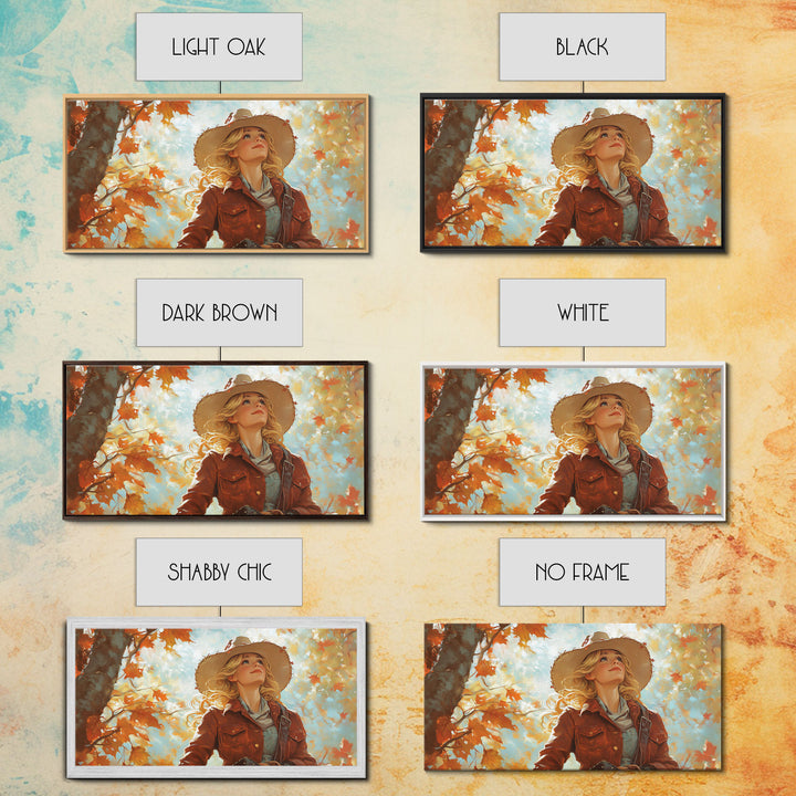 Serene Framed Canvas Print of Autumn Cottage Landscape, Moody Country Wall Art for Fall Home Decor, Perfect Autumn Gift Idea Seasonal Decor