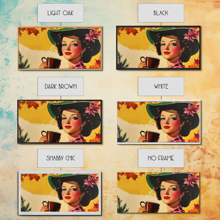 Lakeside Winter Landscape Framed Canvas Print with Snow and Pine Trees, Beautiful Winter Art for a Calm and Peaceful Atmosphere