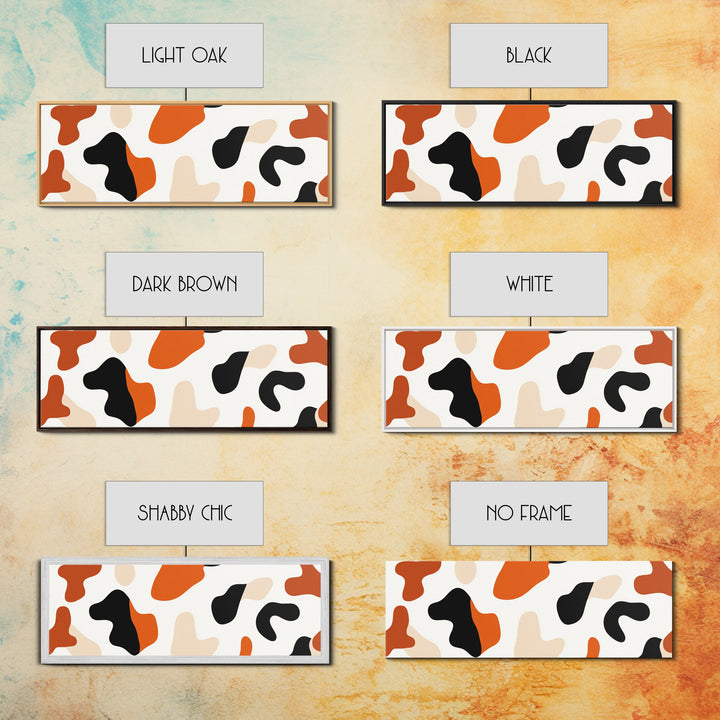 Abstract Cheetah Print Art, Animal Print Wall Art, Canvas Print, Extra Wide Oversized Abova Sofa Wall Art