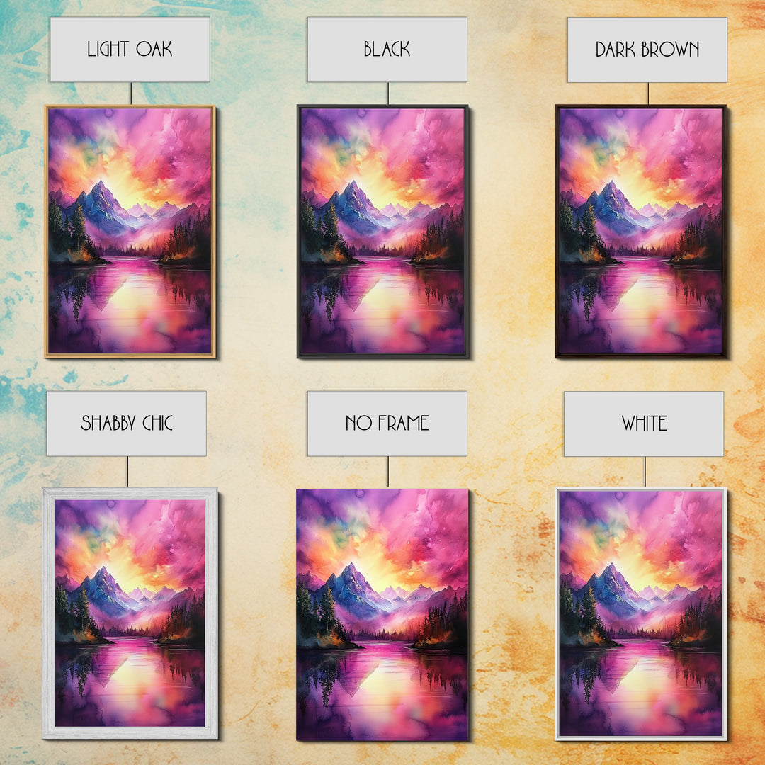 Cute Fantasy Landscape Wall Art Canvas Print, Nursery Decor, Kid's Room Wall Art, Home Decor For Girl's Dorm