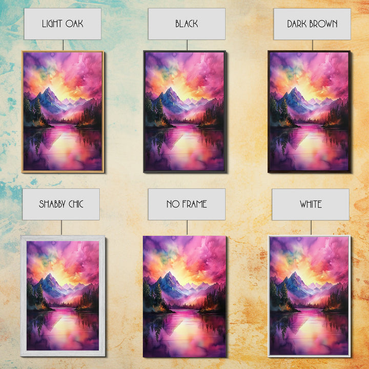 Cute Fantasy Landscape Wall Art Canvas Print, Nursery Decor, Kid's Room Wall Art, Home Decor For Girl's Dorm