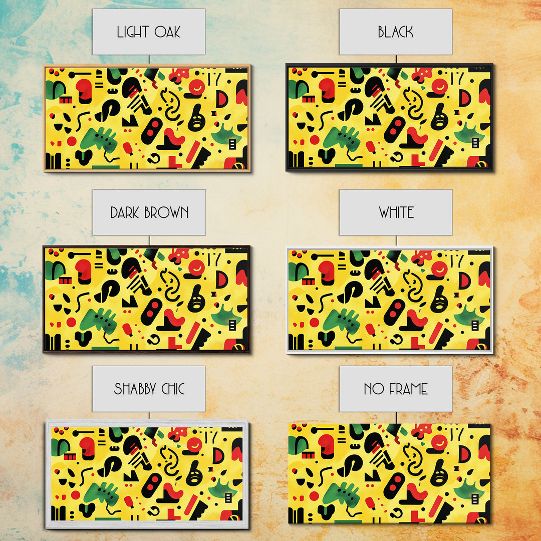 Boy's Room Or Nursery Room Wall Art Framed Canvas Print, Retro 90s Style Wall Art, Kid's Room Wall Art