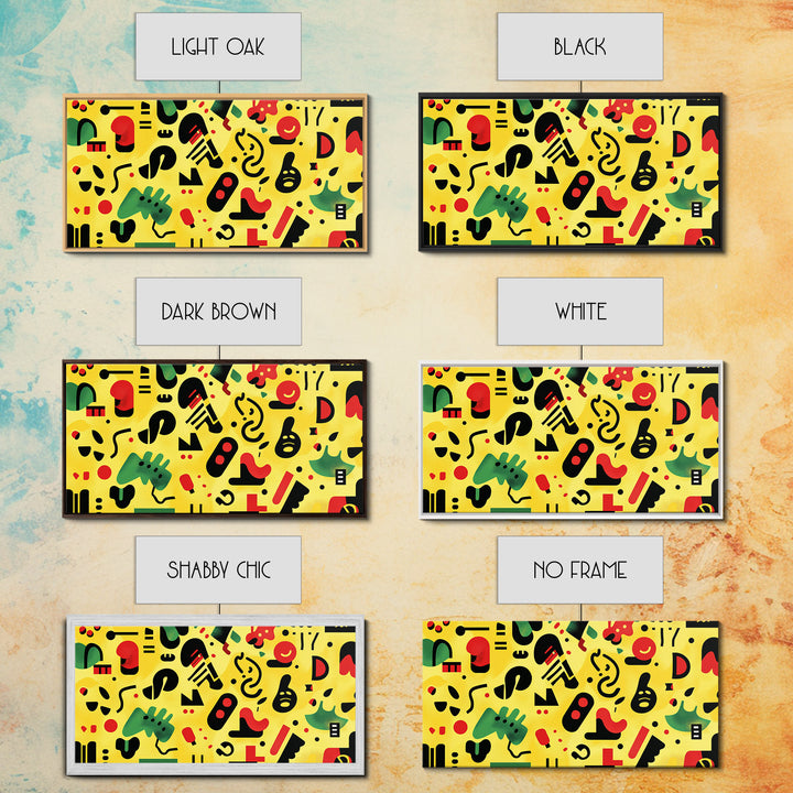 Boy's Room Or Nursery Room Wall Art Framed Canvas Print, Retro 90s Style Wall Art, Kid's Room Wall Art