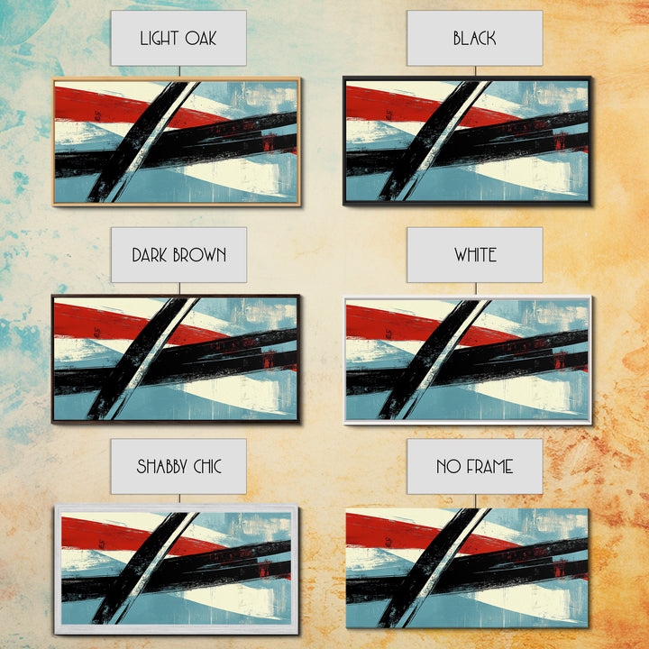 Brush Strokes - Canvas Print - Midcentury Modern Wall Art - Wood Framed Art - Home Decor