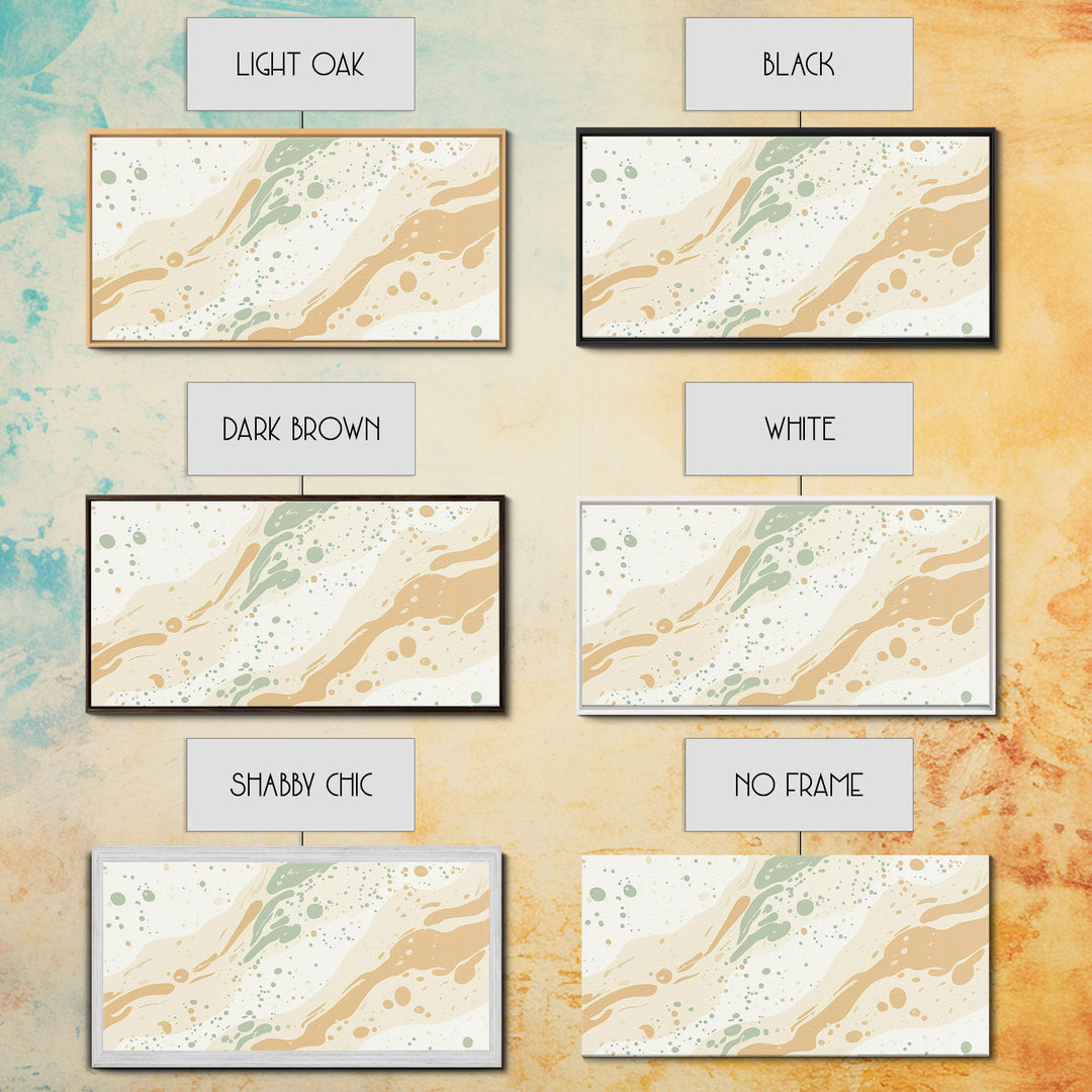 Brush Strokes - Canvas Print - Midcentury Modern Wall Art - Wood Framed Art - Home Decor - Cute Modern Art