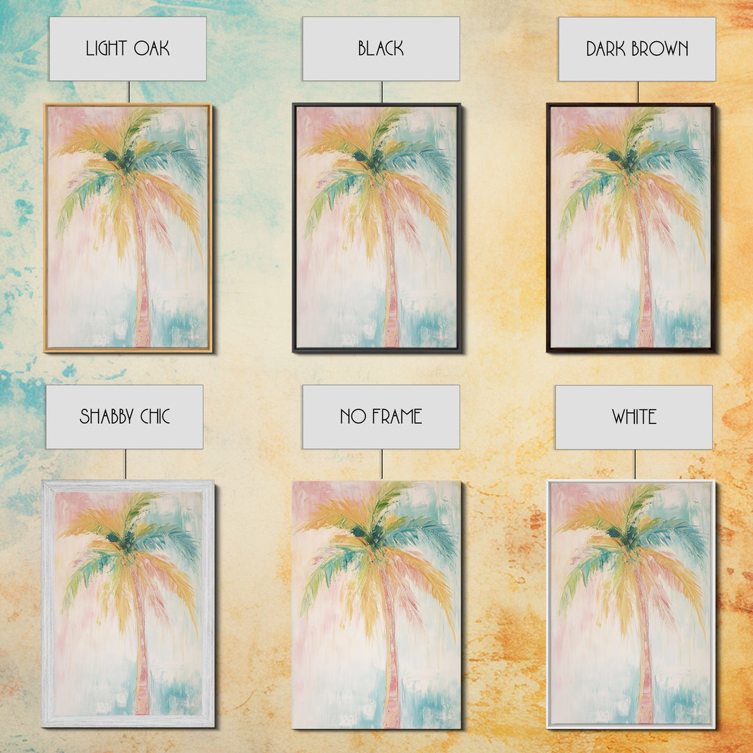 Oil Painting Print of a Palm Tree, Coastal Decor, Beach House Art, Beach Art, Vacation Gift, Pink Decor, Preppy Decor, Preppy Art