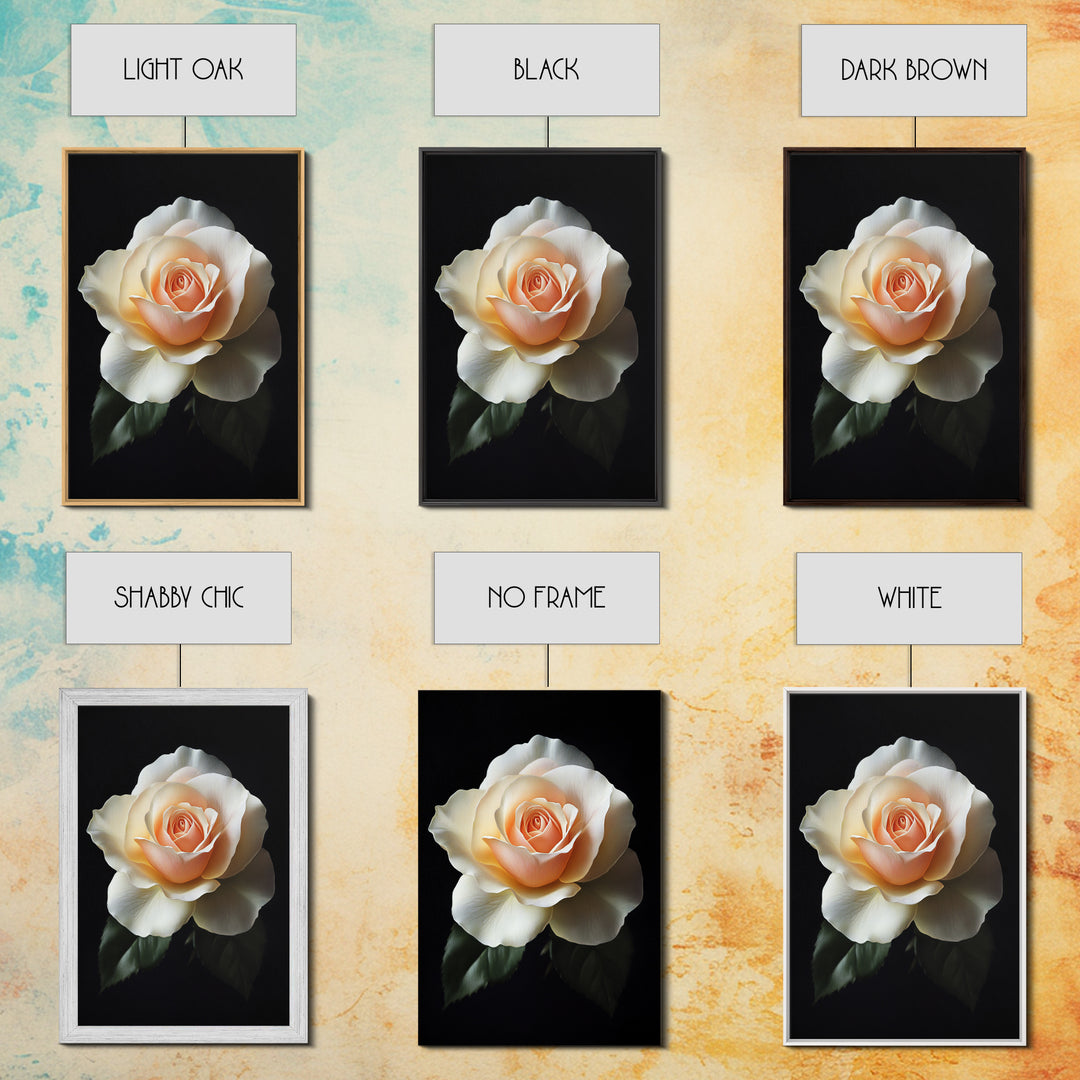A white Rose Canvas Print, Floral Print, Floral Decor, Flower Painting, Rose Wall Art, Rose Painting, Cute Preppy Home Decor, French Country Art