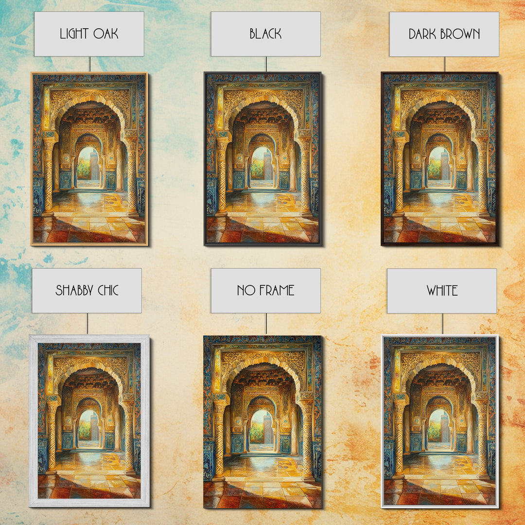 Painting Print of a Morrocan Scene, Moroccan Style Artwork, Moroccan Painting, Arabic Inspired Wall Art