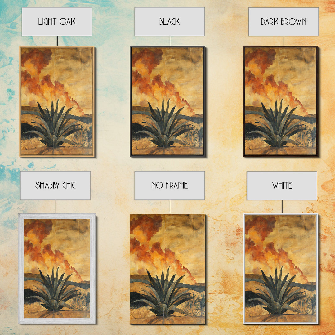 Abstract Agave Painting Print, Chicano Decor, Agave Wall Art, Rustic Farmhouse Decor, Mexicano Art, Agave Wall Art, Southwestern Art