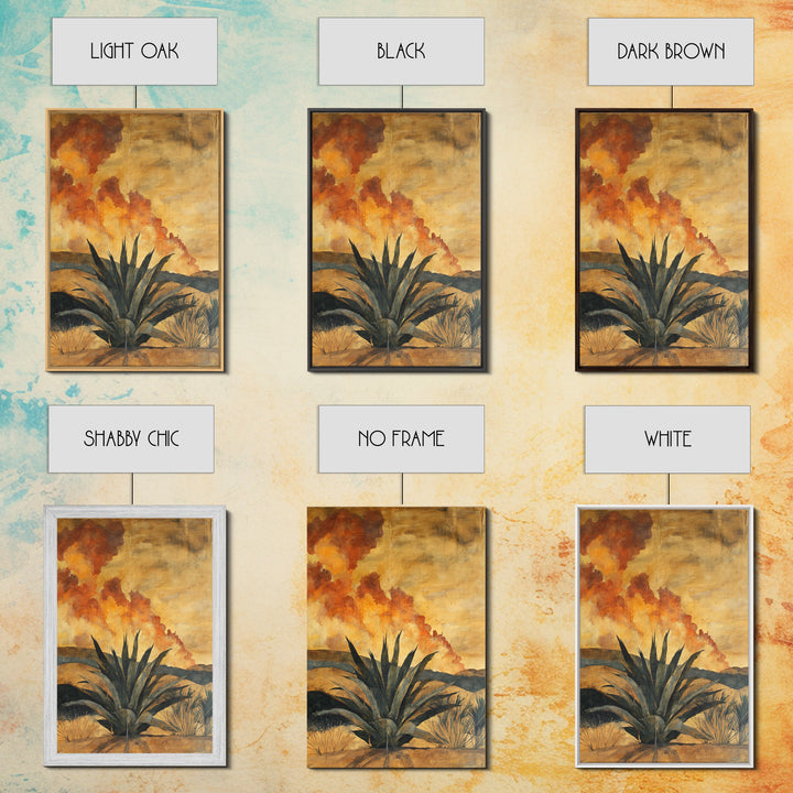 Abstract Agave Painting Print, Chicano Decor, Agave Wall Art, Rustic Farmhouse Decor, Mexicano Art, Agave Wall Art, Southwestern Art