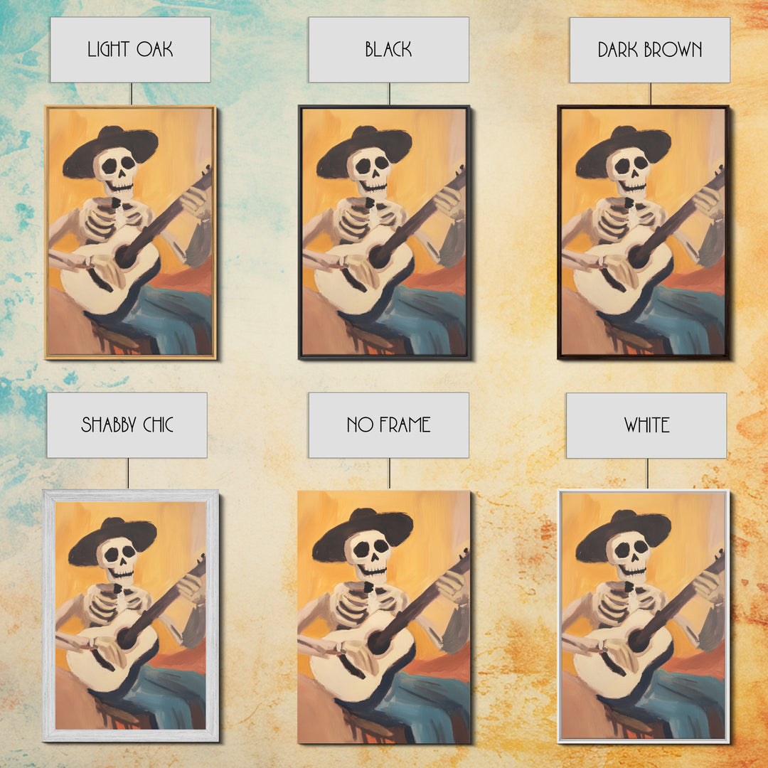 Chicano Cowboy Guitarist Canvas Print - Tejano Wall Art - Mexicano Home Decor