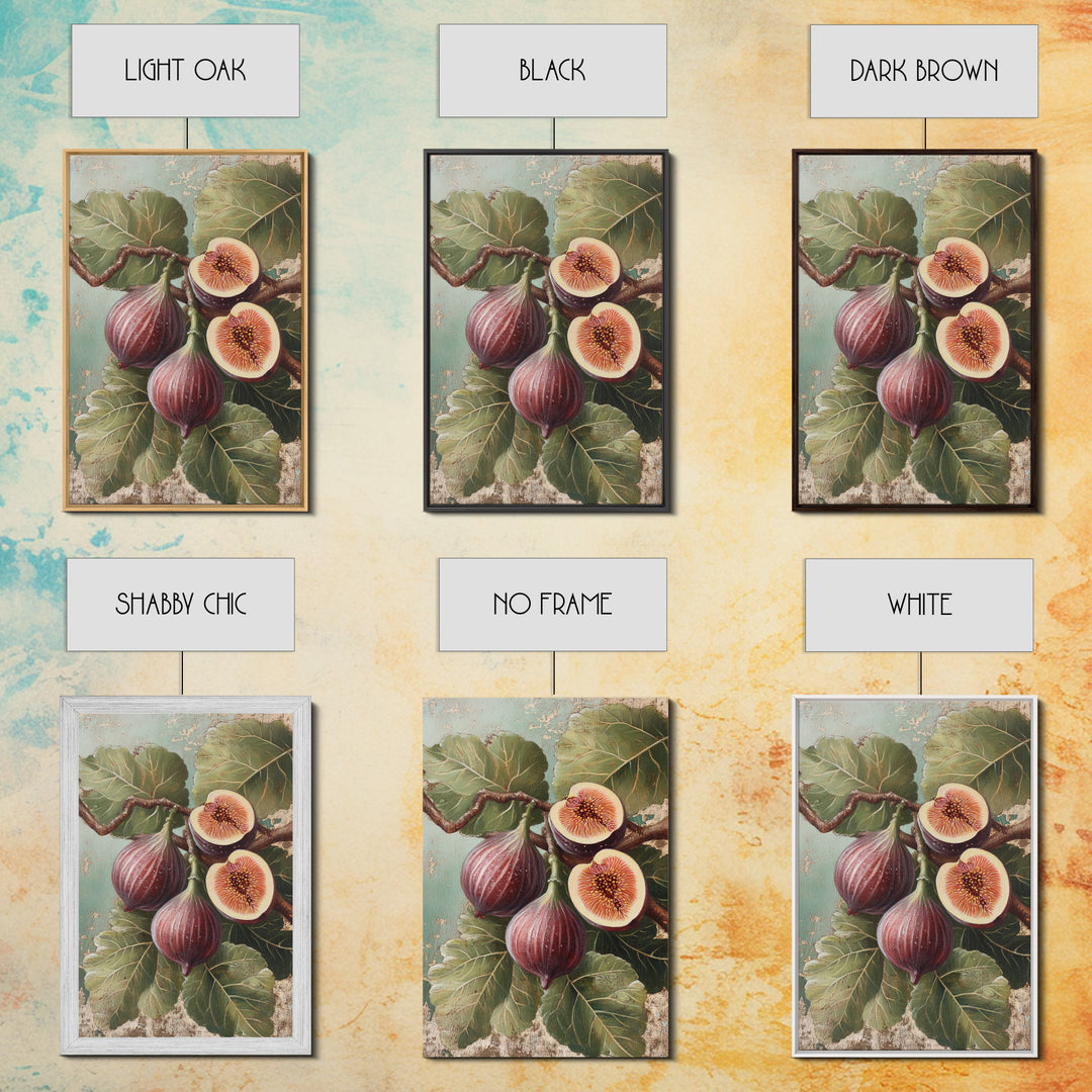 Fig Oil Painting Print In A Frame, Small Kitchen Art, Kitsch Kitchen, Eclectic Art, Fig Painting, Dining Room Decor, Kitchen Wall Art, Kitchen Decor