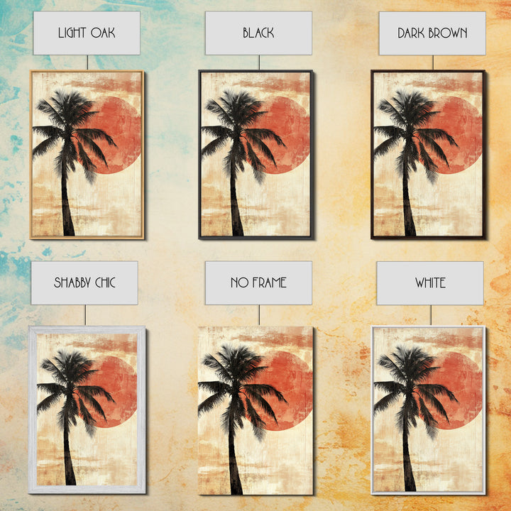 Wabi Sabi Palm Tree Painting Print, Watercolor Palm Tree Painting, Nautical Home Decor, Statement Piece, Centerpiece Wall Art