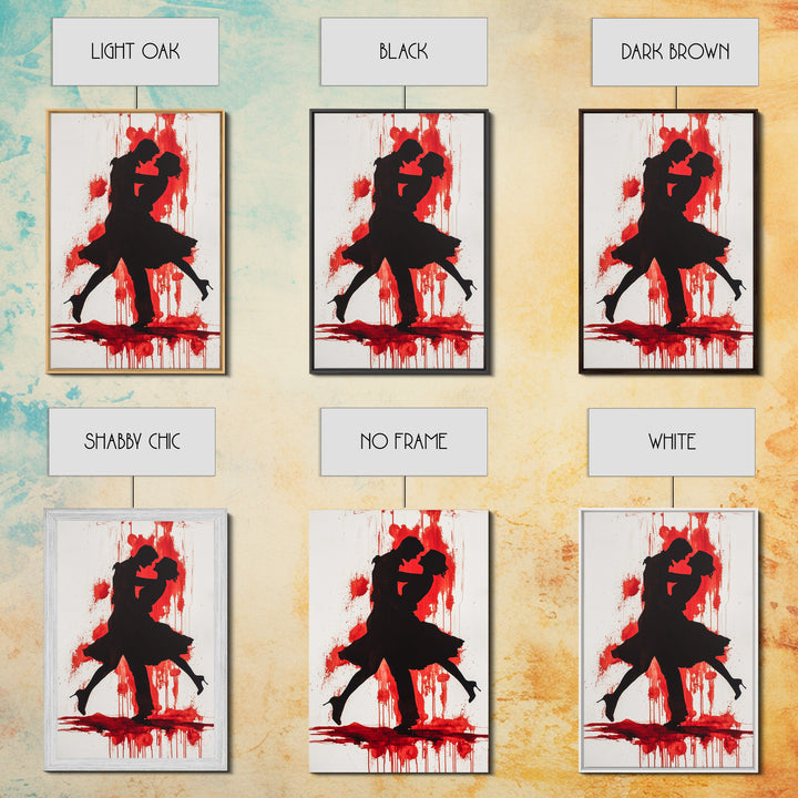 Couple Painting Print, Couple Dancing The Tango, Canvas Print, Wedding Decoration, Wedding Gift, Couple Art, Dancing Couple Art