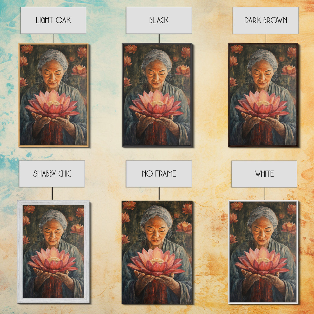 Bahai Wall Art Framed Canvas Print, Retro Abstract Wall Art, Living Room Decor