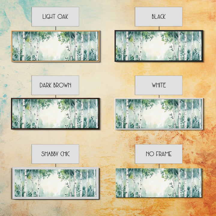 Aspen Trees Oil Painting Canvas Print, Autumn Aspens Print, Muted White Tree Wall Art Country Farmhouse Wall Art Birch Tree Art