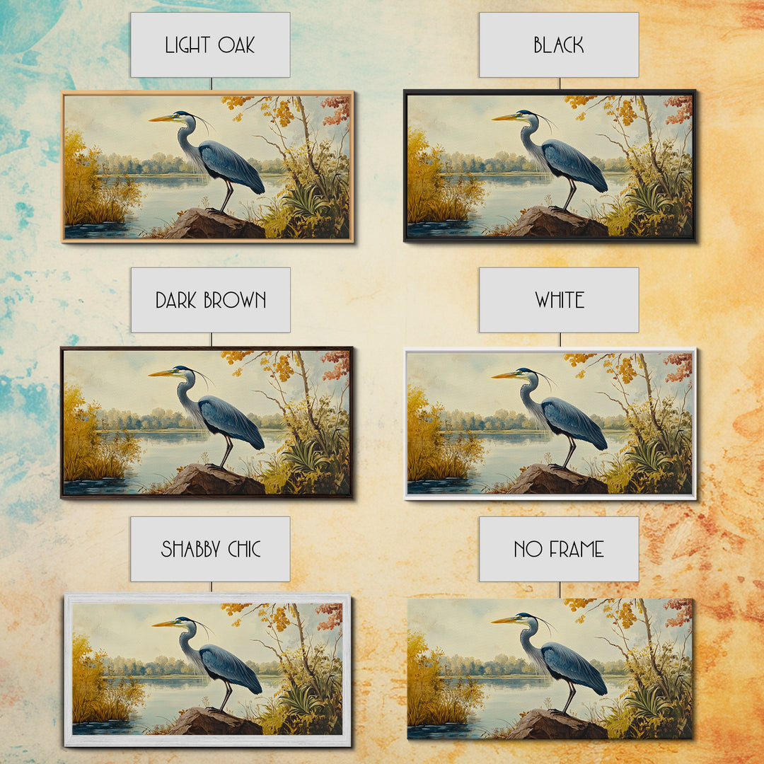 Blue Heron Painting Print | Florida Home Decor | Bird Painting | Nautical Art | Nautical Painting | Lake House Wall Art | Blue Heron Art