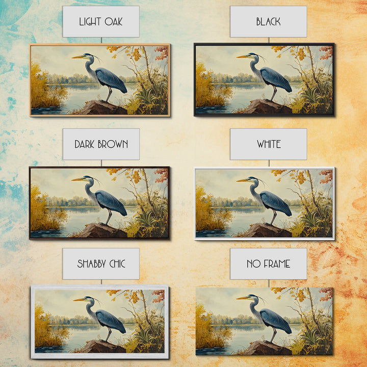 Blue Heron Painting Print | Florida Home Decor | Bird Painting | Nautical Art | Nautical Painting | Lake House Wall Art | Blue Heron Art
