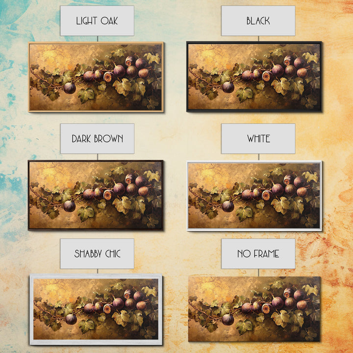 Abstract Still Life Oil Painting Print of Figs, Victorian Kithen Wall Art, Minimalist Home Decor, Muted Kitchen Art, Subdued Still Life Painting