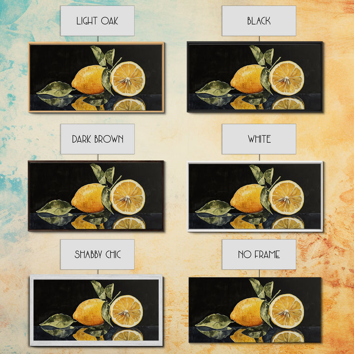 A Lemon and A Half - Framed Canvas Print - Kitsch Kitchen Decor - Kitchen Wall Art