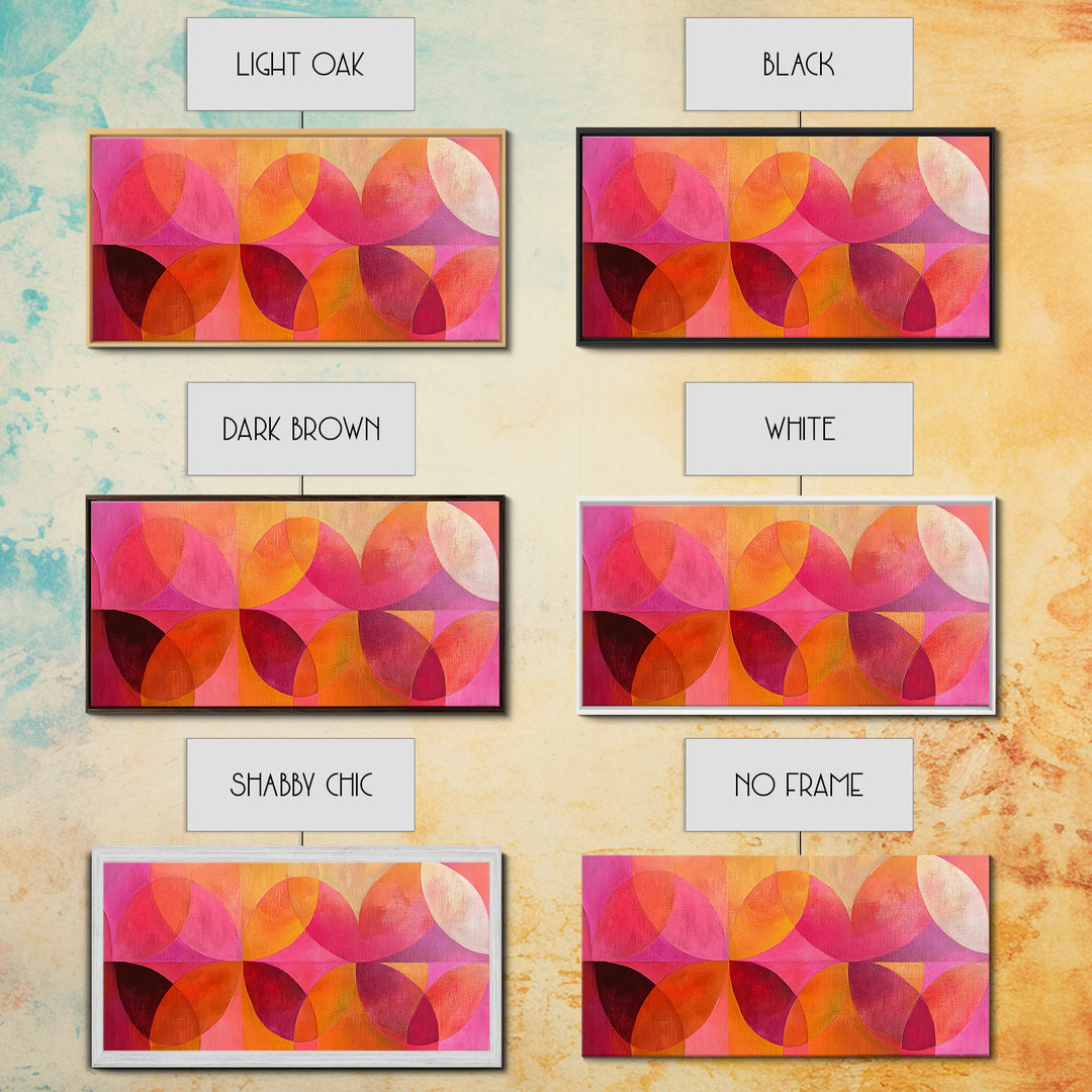 Abstract Geometric Wall Art, Pink Shapes, Preppy Dorm Room Wall Art, Wall Art For Girl's Room or Dorm