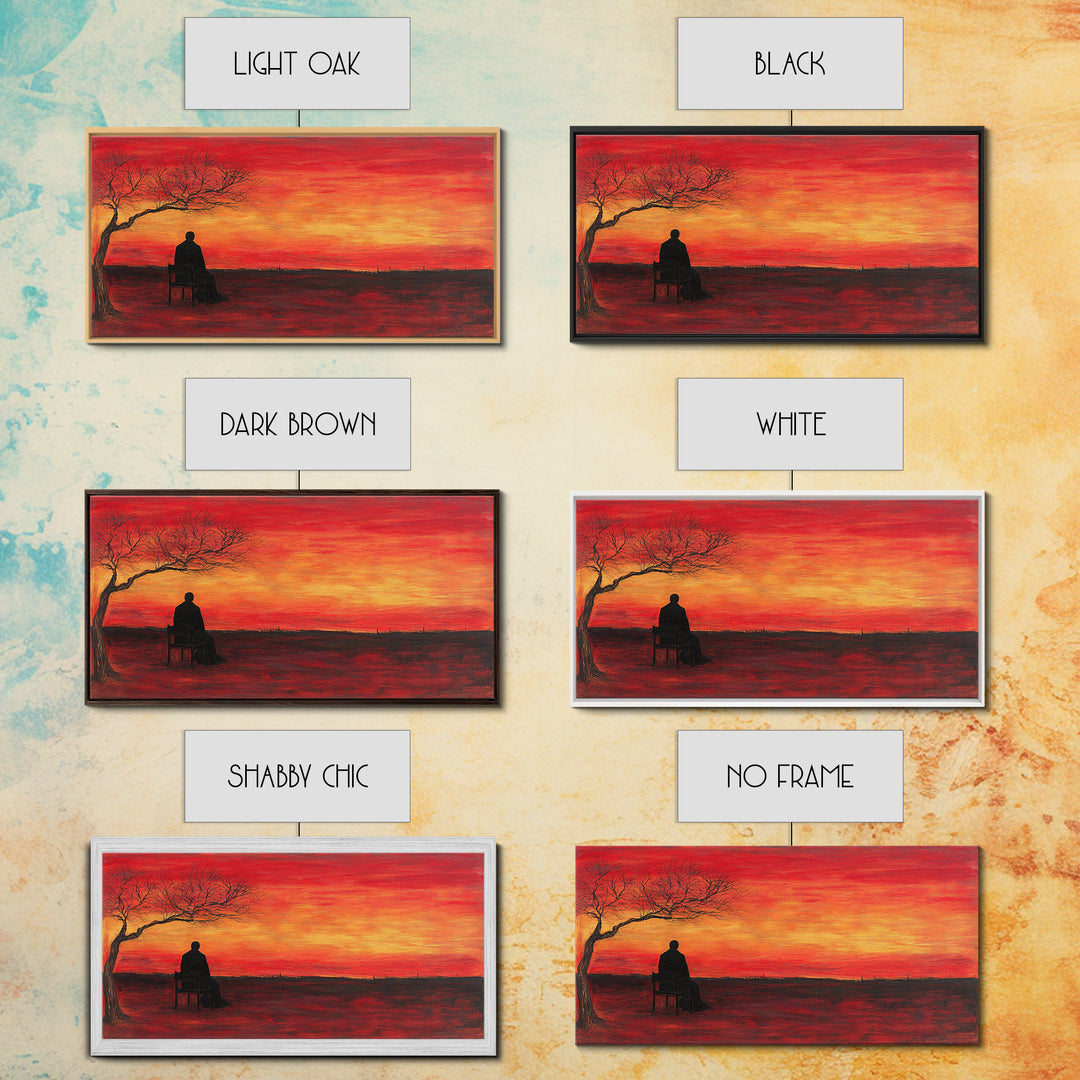 Despair - Framed Canvas Print - Moody Decor - Abstract Wall Art