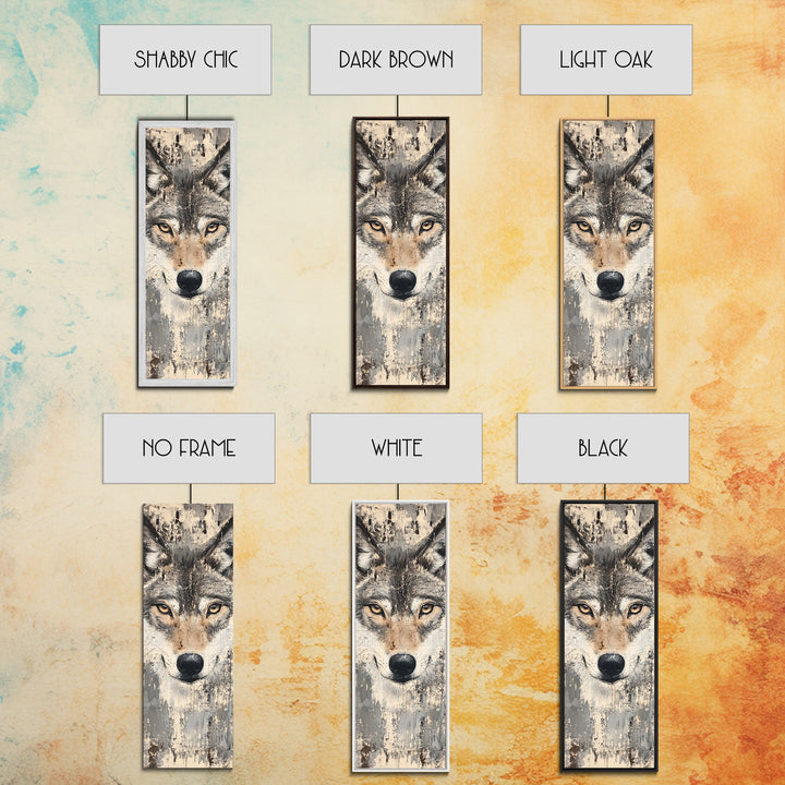 Canvas Print of Wolf Eyes Close-Up, Moody Art, Above Couch Art, Rustic Wall Art, Therapy Art, Wildlife Inspired