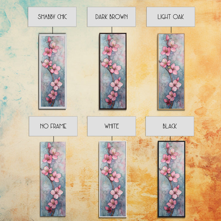 Delicate Cherry Blossom Branch Painting - Canvas Print for Floral Wall Art, Botanical Decor, Pink Bloom Art, Spring Wall Decor, Nature Print