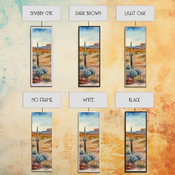 Canvas Print Desert Cactus Wall Art, Rustic Landscape Artwork, Southwest Farmhouse Decor, Bedroom Art, Gift Idea for Her