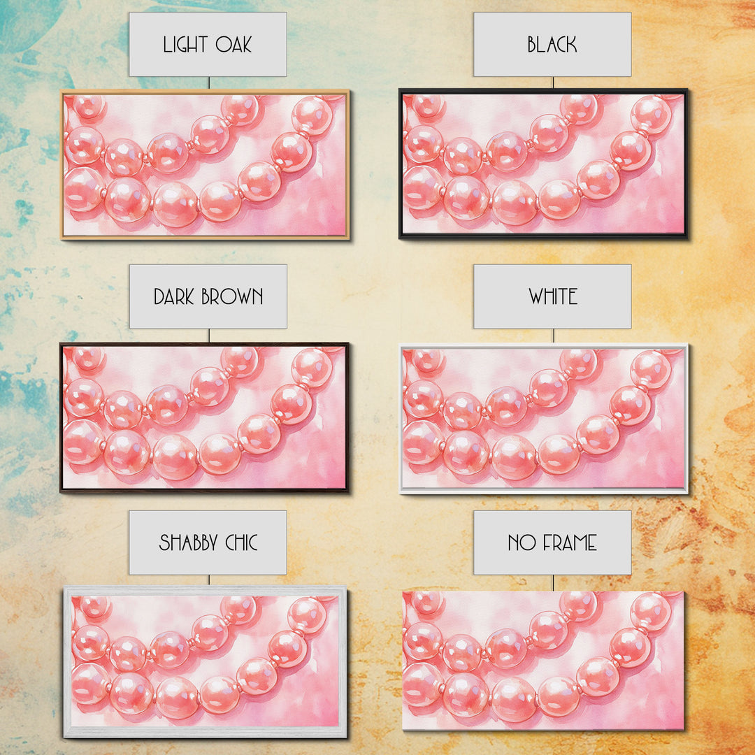 Blush Pearl Art Canvas Print Featuring Pearl Painting and Light Pink Wall Art Minimalist Art Gift Idea Guest Room Rustic Wall Decor