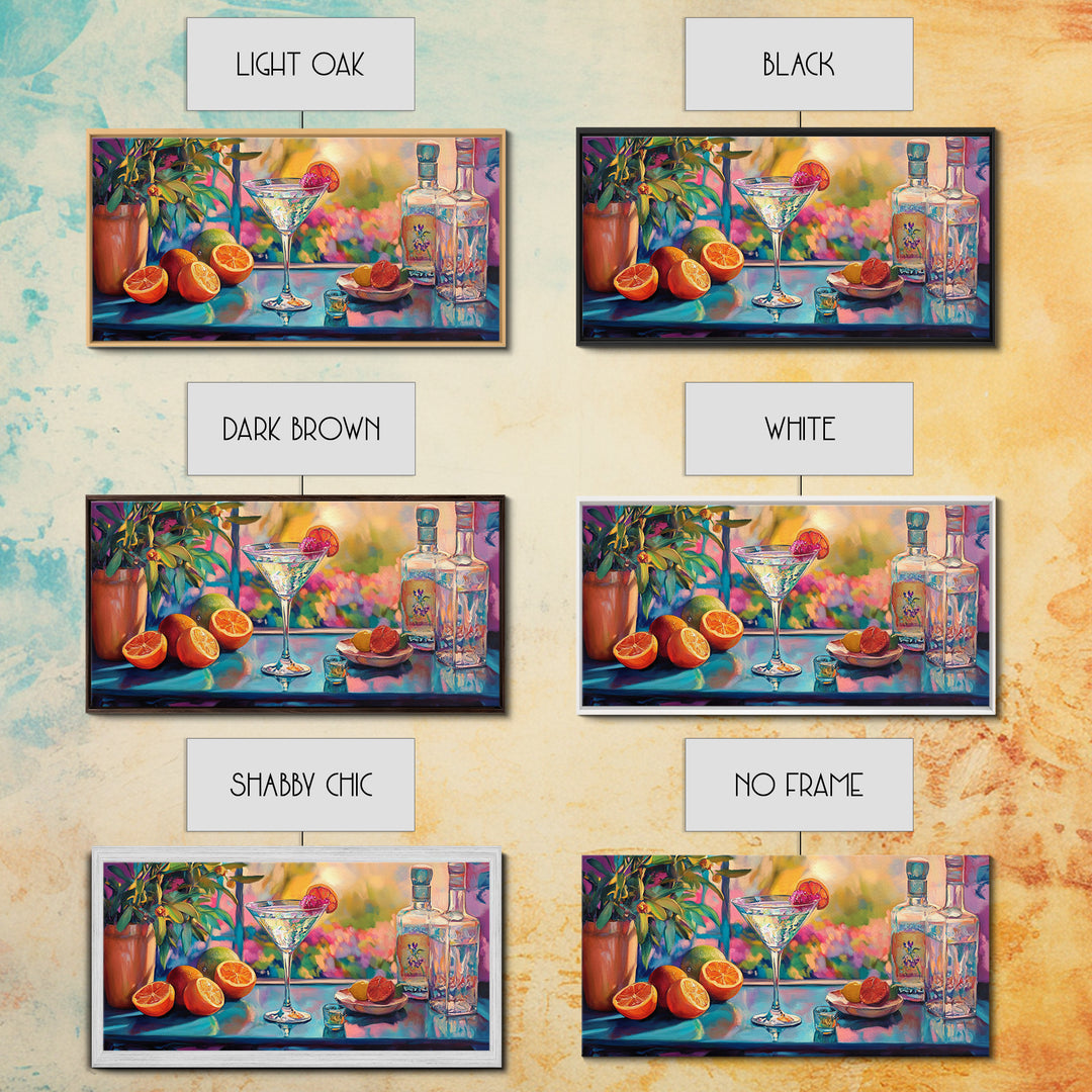 Citrus Cocktail Canvas Print Bright Bar Wall Art Vibrant Foodie Home Decor Kitchen Gift Idea Tropical Drinks Modern Party Art Unique