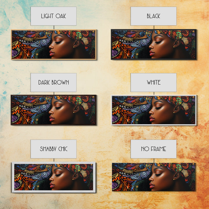 Afrocentric Framed Canvas Print Vibrant Tribal Art Decor Living Room Art Original Painting Gift Idea Bedroom Wall Art