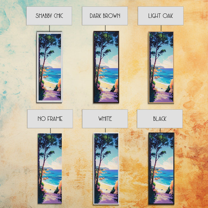 Coastal Cliffs, Nautical Wall Art, Coastal Decor, Ocean Painting, California Poppy Art, Seascape Painting, Canvas Print