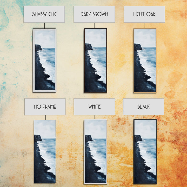 Coastal cliffs, Ireland painting, ocean wall art, seascape painting, nautical wall art, minimalist art, framed canvas print