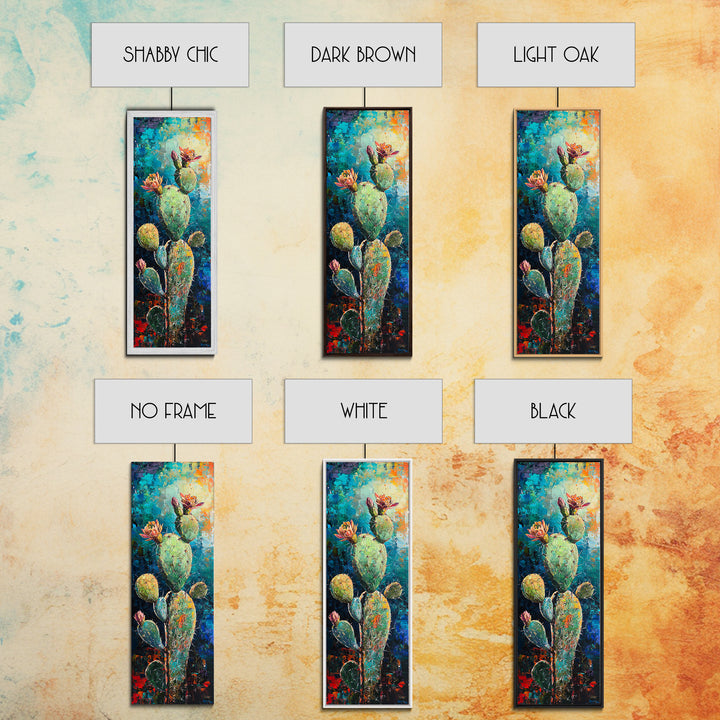 Blooming Cactus, agave painting, desert painting, southwest wall art, botanical prints, rustic wall art, floral artwork, Canvas Print