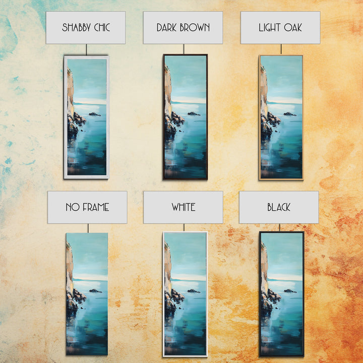 Cliffs and ocean, coastal landscape art, Ireland painting, seascape painting, nautical wall art, minimalist art, canvas print