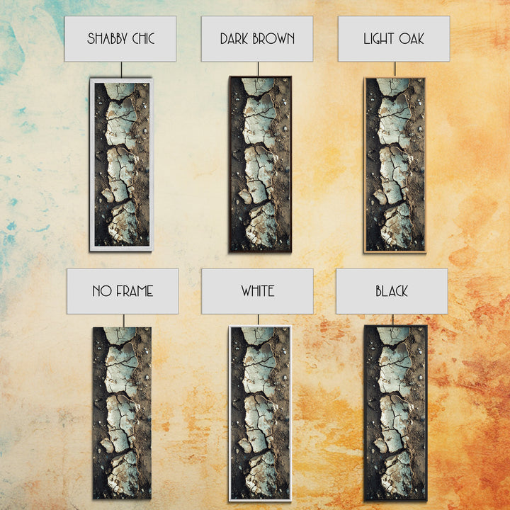 Cracked Earth, Textured Art, Wabi Sabi Art, Canvas Print, Geometric Wall Art, Abstract Landscape, Earth Tones