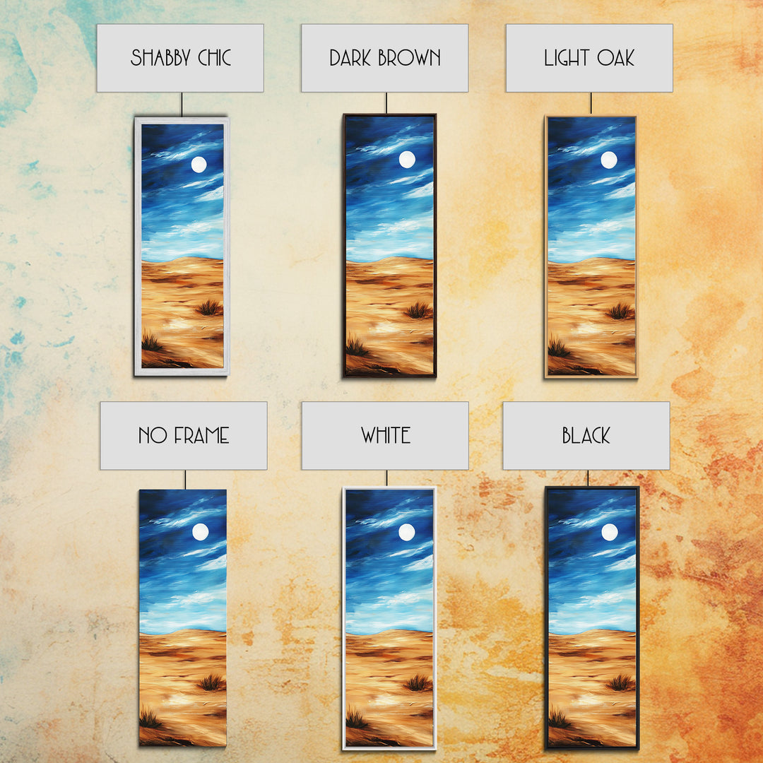 Desert Moon, southwest wall art, framed canvas print, boho art, landscape painting, rustic wall art, above couch art