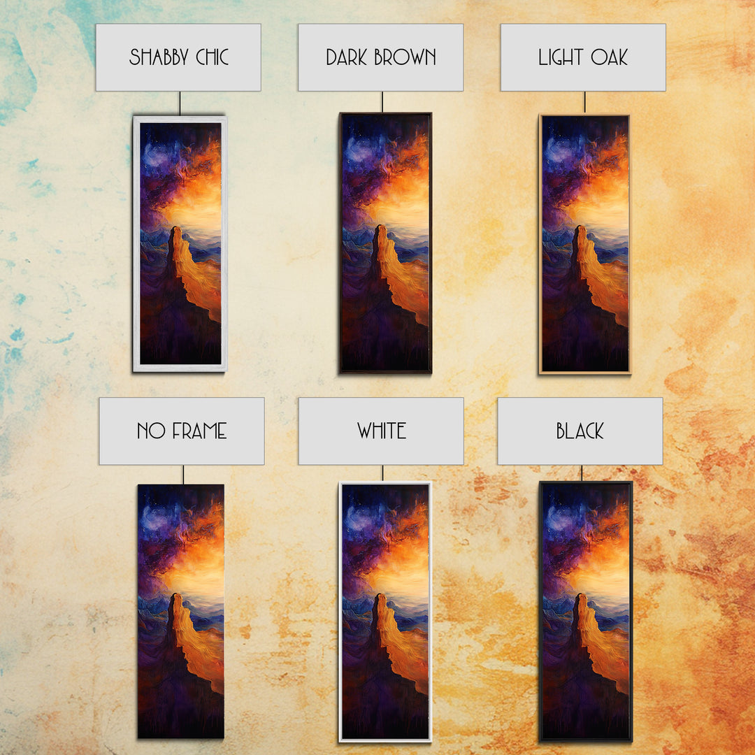 Canyon Glow, mountain painting, sunset landscape, Joshua tree art, southwest wall art, framed canvas print, above couch art