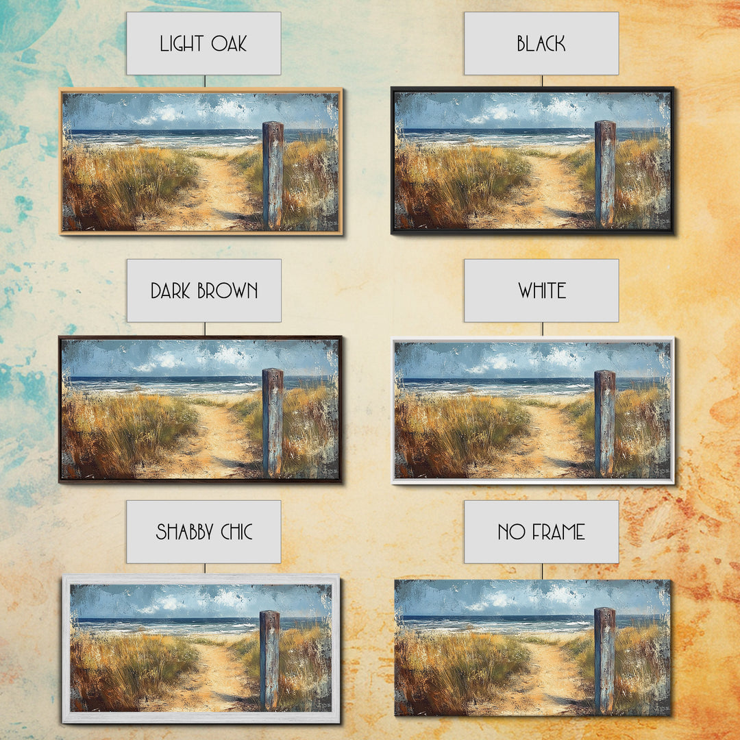 Coastal Pathway, coastal landscape art, nautical decor, seascape painting, coastal painting, beach house decor, Canvas Print